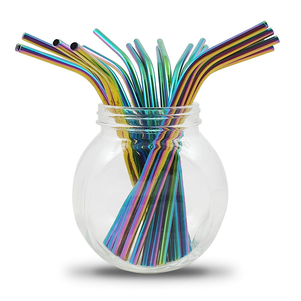 Bulk| Multicolour steel straws