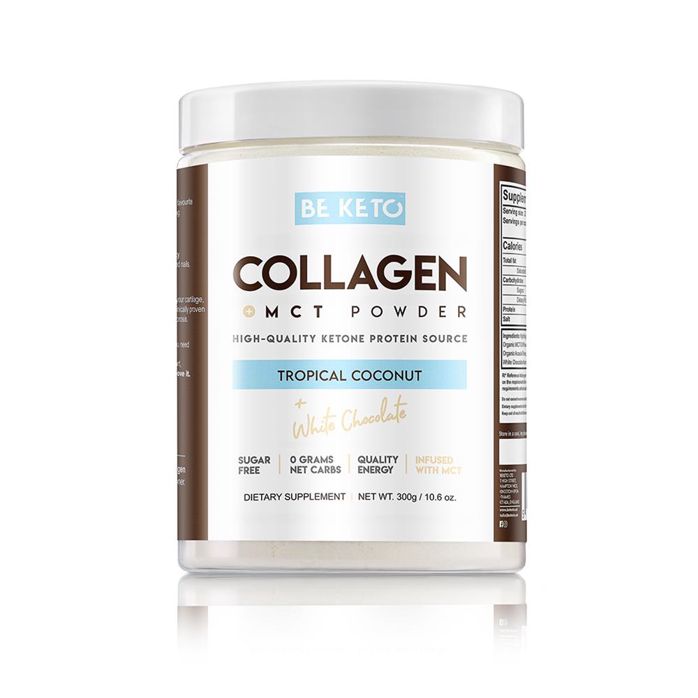 Keto Collagen + MCT Oil Coconut White Chocolate 300g