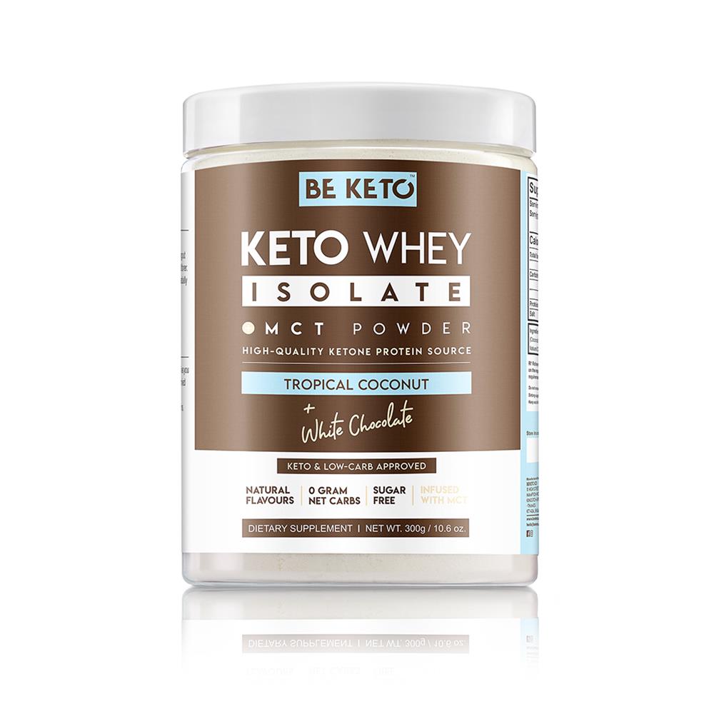 Keto Whey Isolate + MCT Oil Coconut White Chocolate 300g