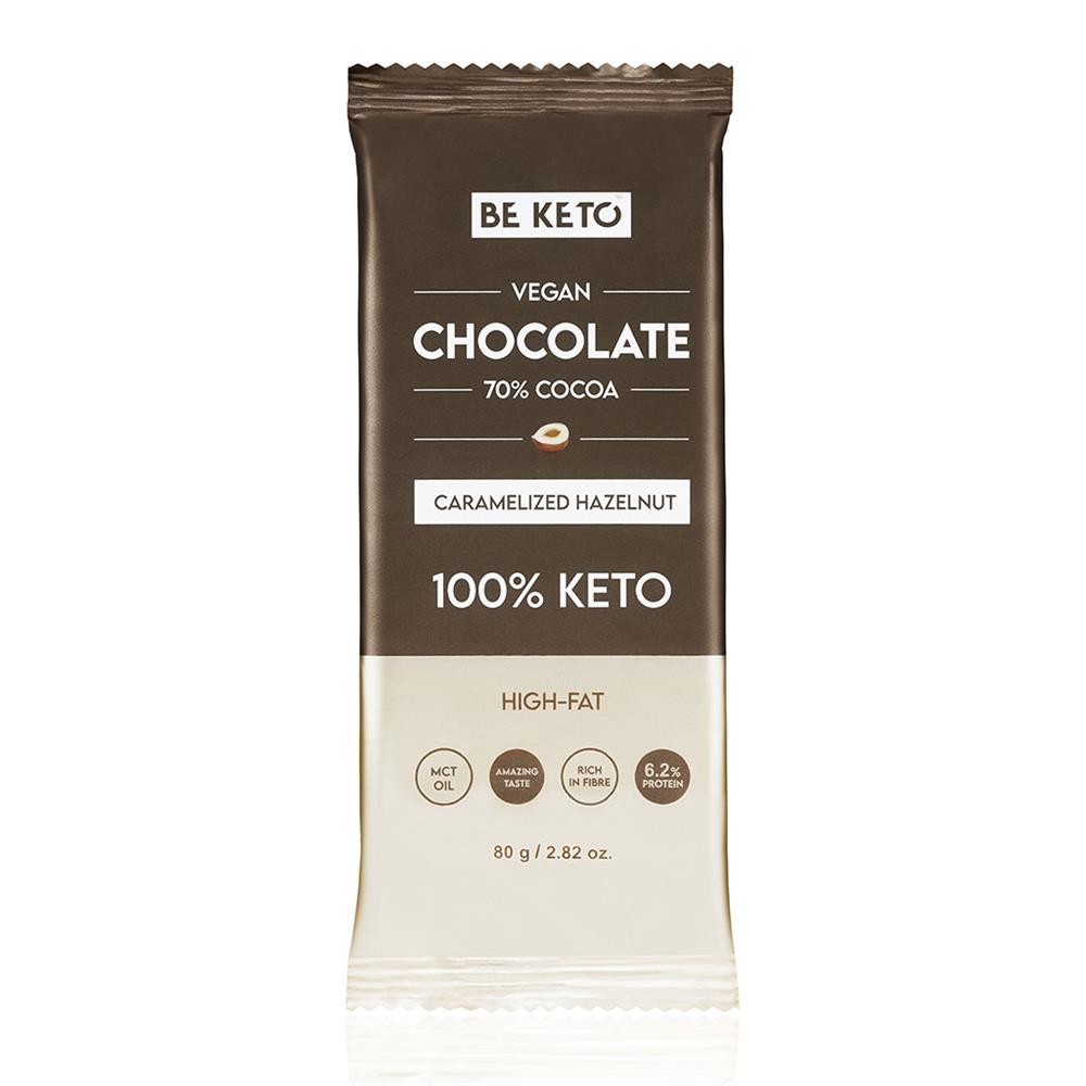 Vegan Keto Chocolate + MCT Caramelized Hazelnut 80g