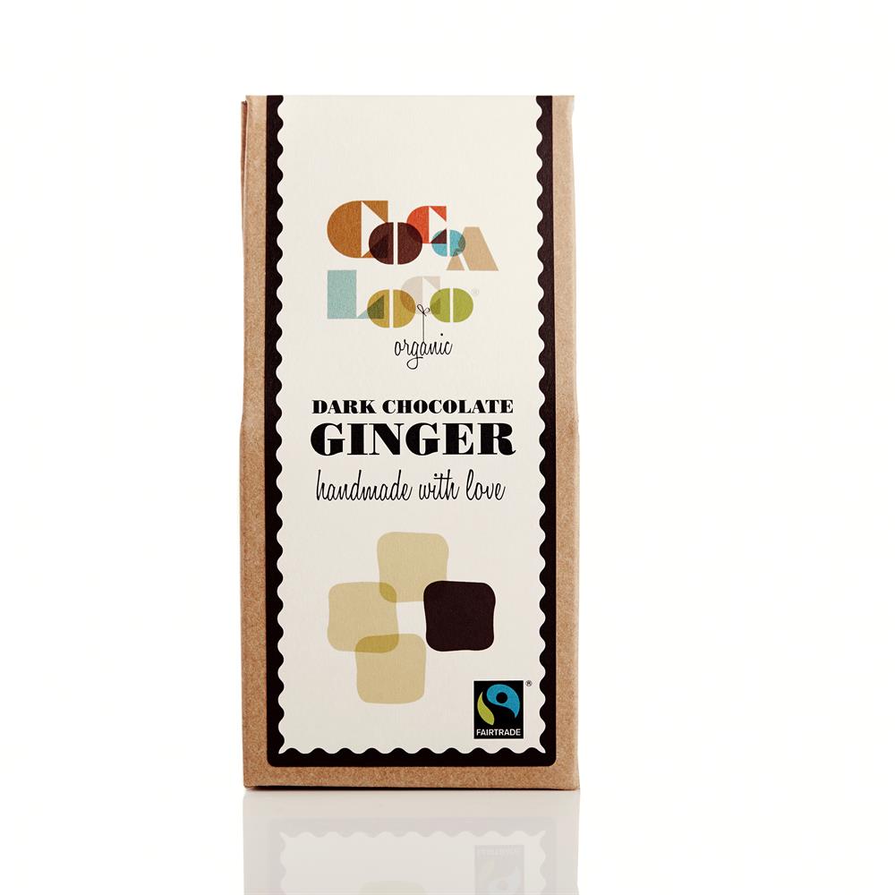 Organic F/T Dark Chocolate Ginger Bar 100g