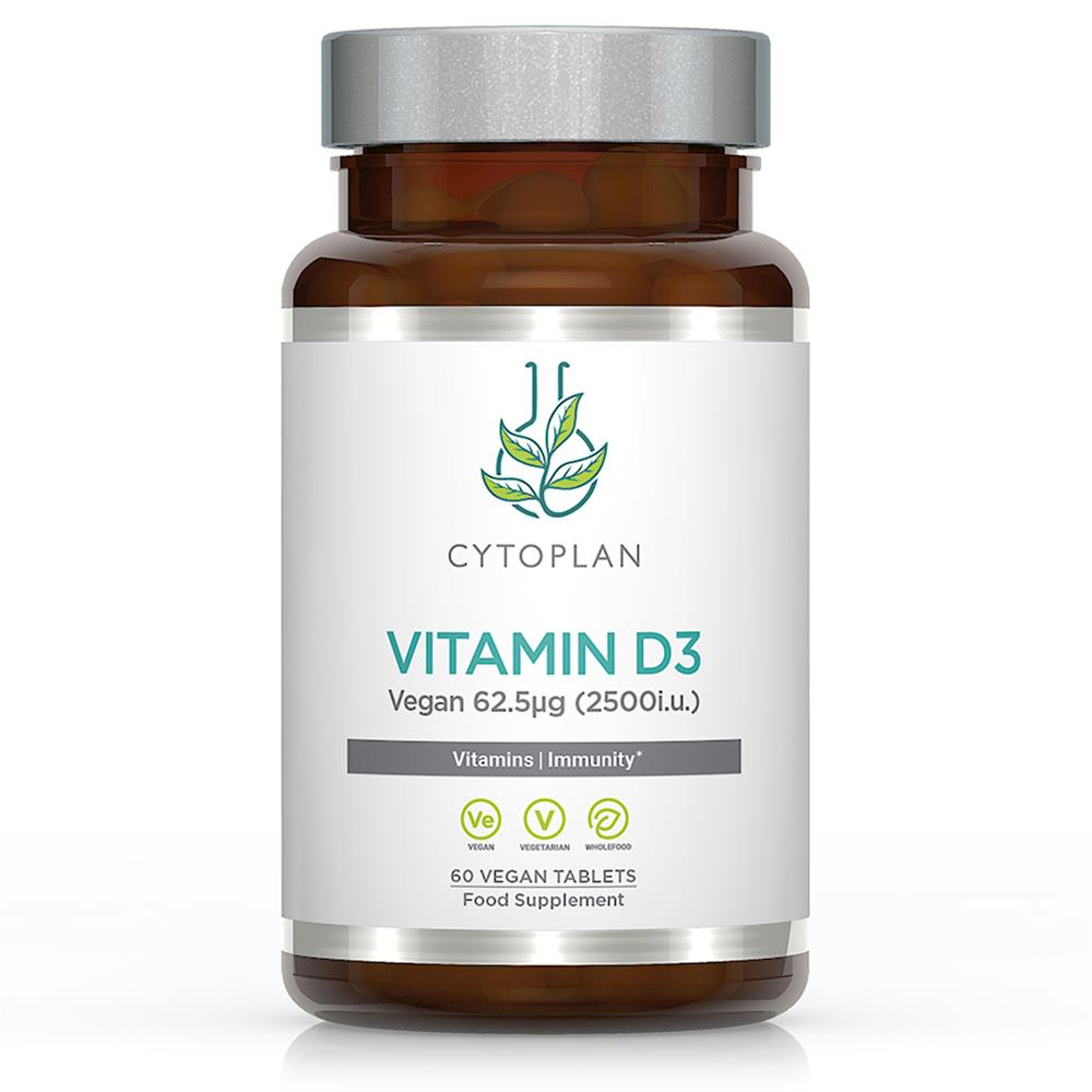 Wholefood Vitamin D3 Vegan 62.5ug 60 tablets