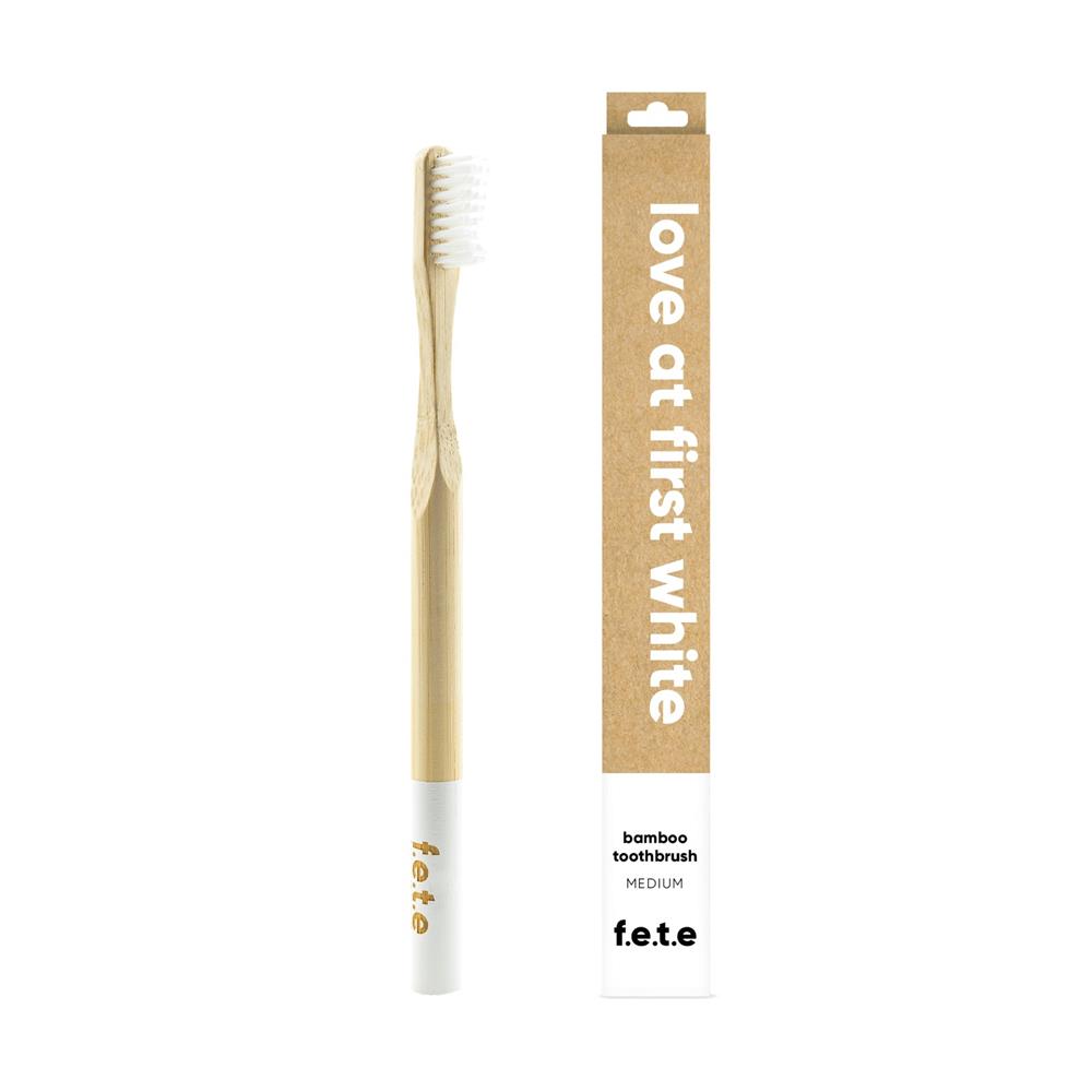 Tooth Brush Love White Med