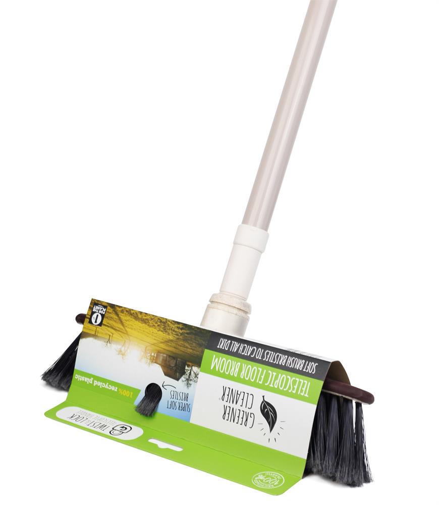 Telescopic Floor Broom Cream