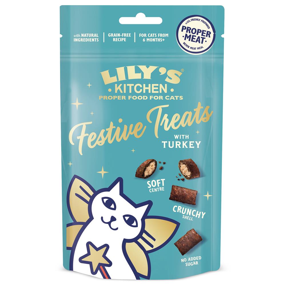 Turkey Treats for Cats - Lily's Kitchen Christmas Treats 60g