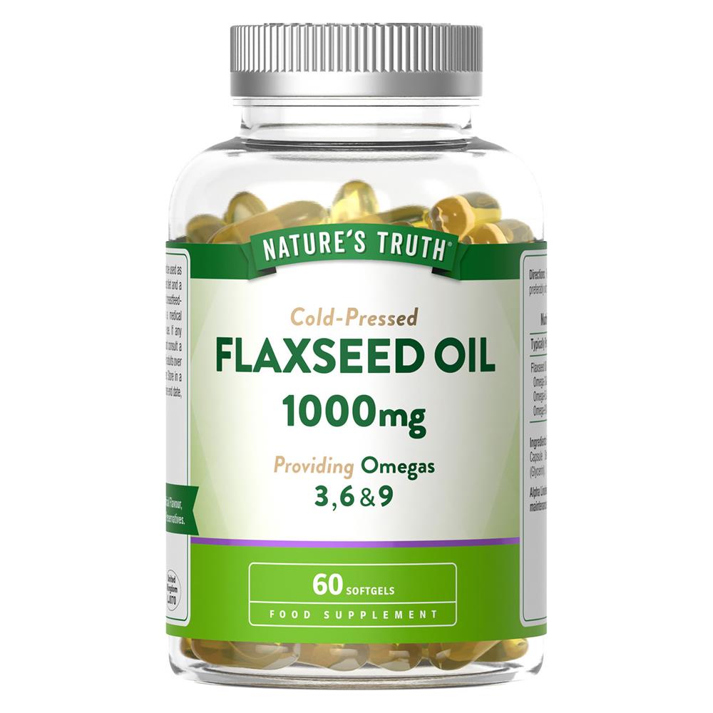 Flaxseed Oil 1000mg 60 Softgels