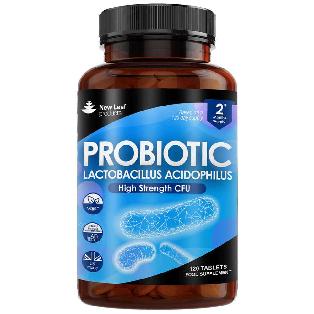 Probiotic Acidophilus Digestive & Gut Health 120 Vegan Tablets