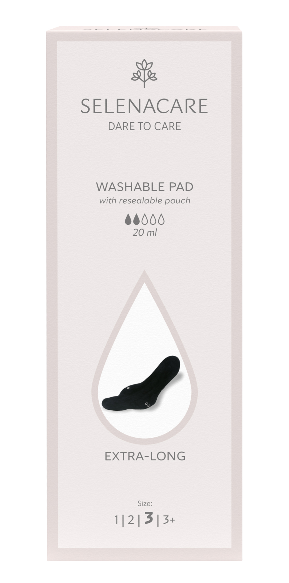 Menstrual Pad Extra-long Black Size 3