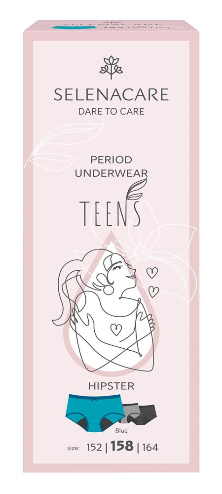 Menstrual Undies (TEENS) Hipster Blue Size -158