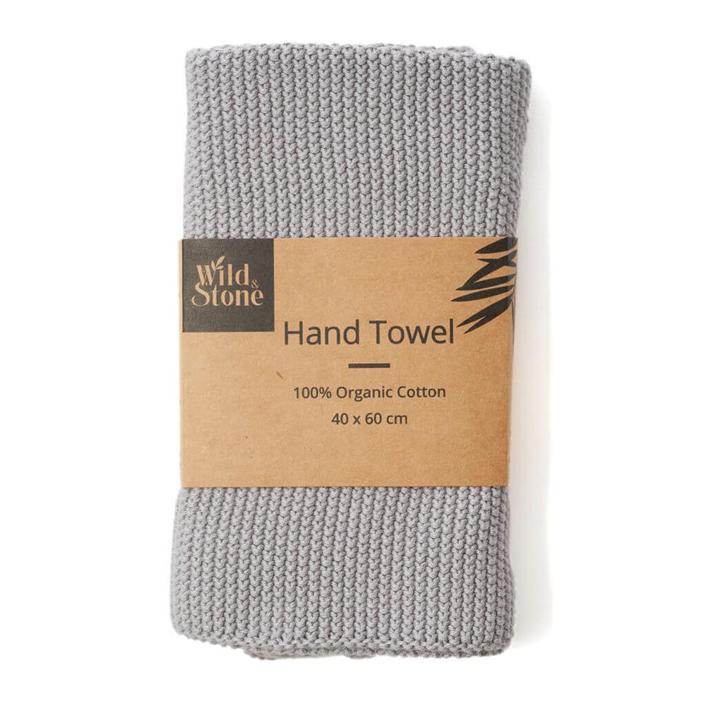 Organic Cotton Hand Towel - Dove Grey