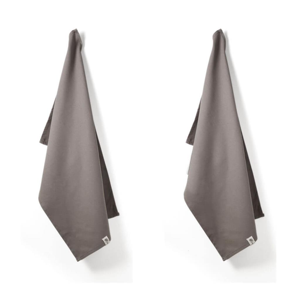 Organic Cotton Tea Towels - Set of 2 - Dove Grey