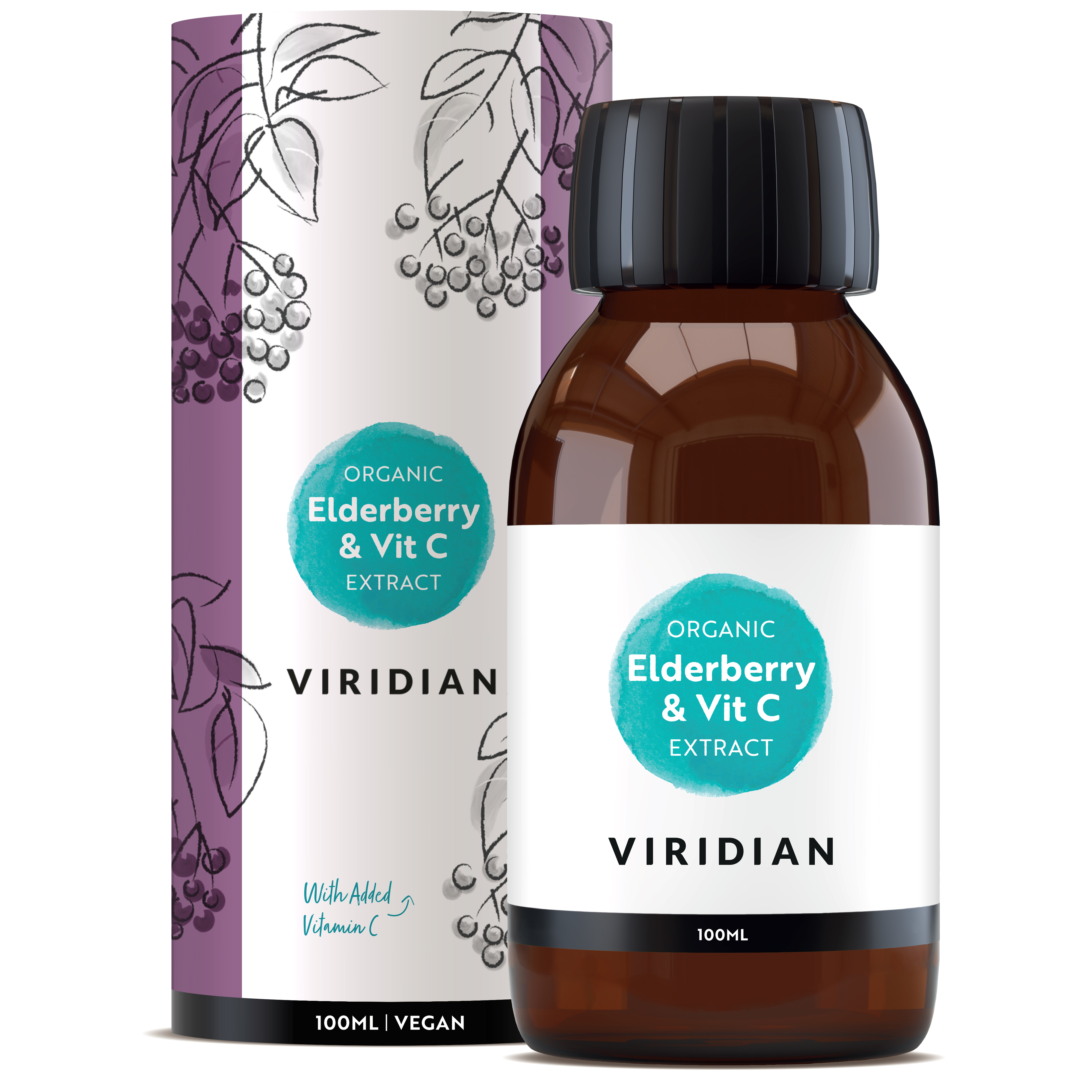 Organic Elderberry Extract + Vit C 100ml